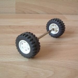 Roues avec essieu Ø 4 cm longueur 10,8 cm Playmobil