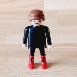 Personnage noir bottes rouges neuf Playmobil