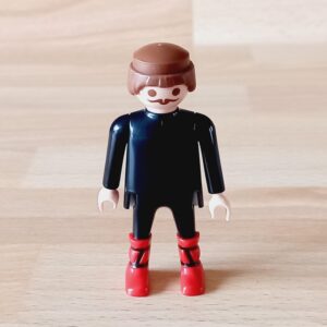 Personnage noir bottes rouges neuf Playmobil
