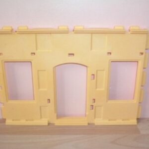 Mur jaune 2 fenêtres 1 porte Playmobil