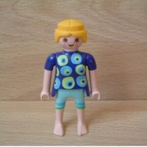 Femme blonde maillot bleu Playmobil 5876