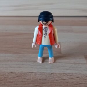 Homme moyen-âge rouge en l&rsquo;état Playmobil