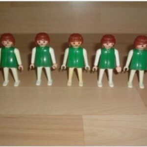 Lot 5 femmes robe vert foncé Playmobil
