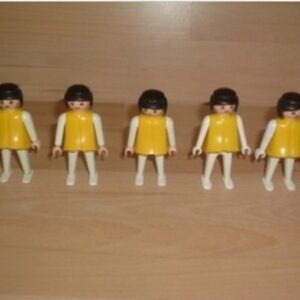 Lot 5 femmes robe jaune Playmobil