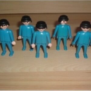 Lot 5 hommes bleus Playmobil