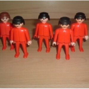 Lot 5 hommes rouges Playmobil