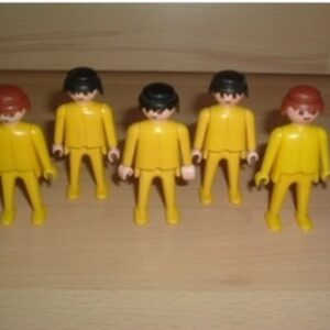Lot 5 hommes jaunes Playmobil