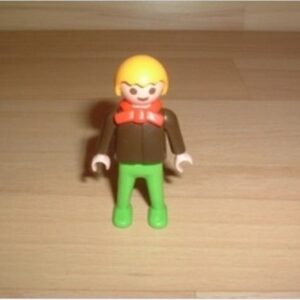 Enfant polo marron nœud rouge Playmobil