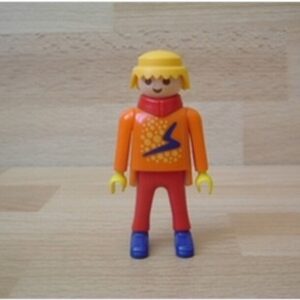 Skieur orange Playmobil