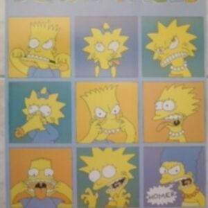 Simpsons Scary faces Poster Simpson