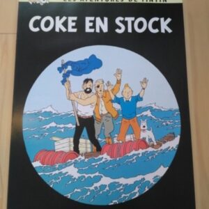 Coke en stock poster Tintin