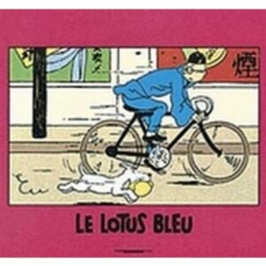Le Lotus Bleu vélo poster Tintin