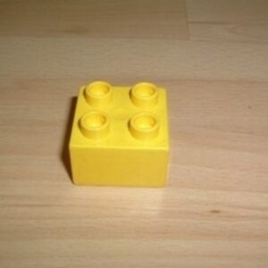 Brique 4 picots jaune Lego Duplo