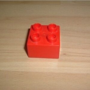 Brique 4 picots rouge Lego Duplo
