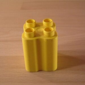 Brique haute 4 picots jaune Lego Duplo