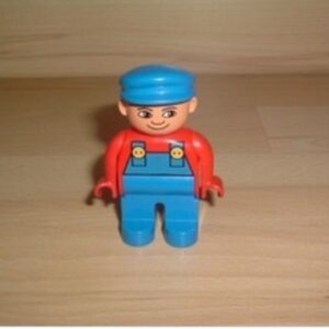 Homme salopette et casquette bleue Lego Duplo