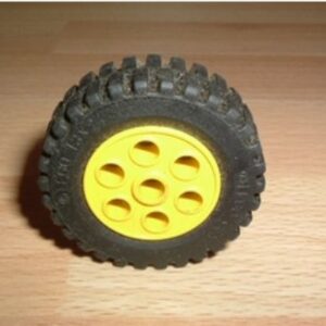 Roue jaune Ø 4,3 cm largeur 1,3 cm Lego