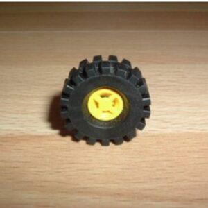 Roue jaune Ø 2,1 cm largeur 0,8 cm Lego