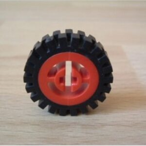 Roue rouge Ø 2,4 cm largeur 0,7 cm Lego