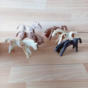 Lot 6 chevaux en l&rsquo;état Playmobil