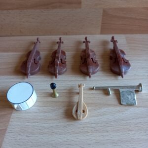 Lot instruments de musique en l’état Playmobil