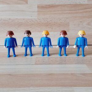 Lot 5 hommes bleus Playmobil