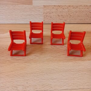 Chaises pliantes rouges Playmobil
