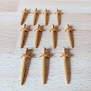 Épées chevalier dorées neuf Playmobil