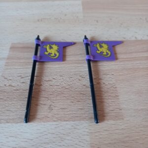 Drapeaux chevalier du dragon neuf Playmobil