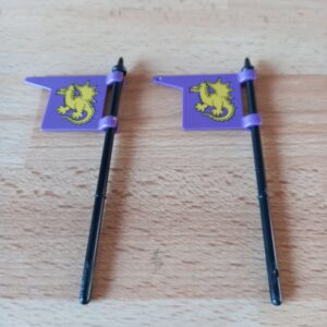 Drapeaux chevalier du dragon neuf Playmobil