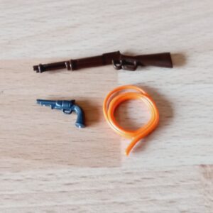 Lot western fusil, revolver et lasso neuf Playmobil