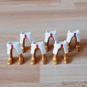Jambes blanches et dorées x 6 neuf Playmobil